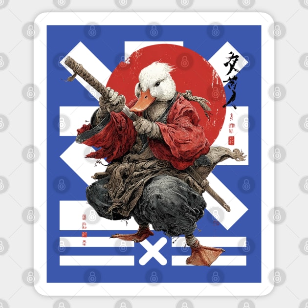 Duck Ronin Samurai Warrior Sticker by TuncGK